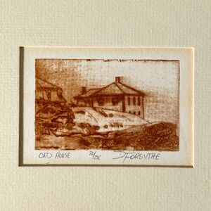 Limited Edition Matted Lithograph Print "Old House" By Doug Forsythe